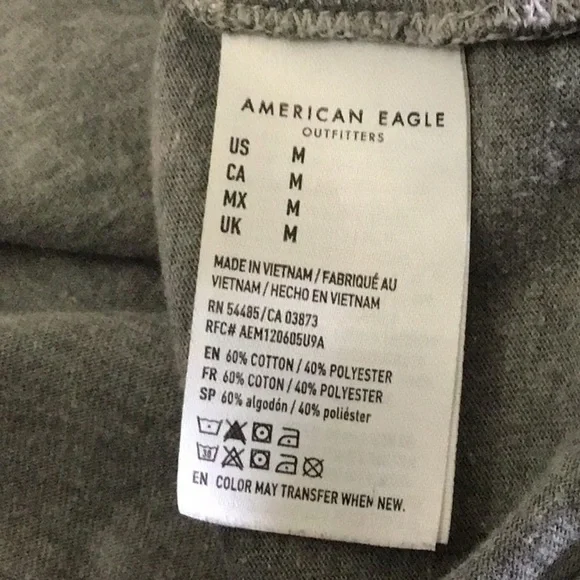 AMERICAN Eagle grey stripe hoodie medium - Picture 5 of 6